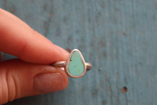 turquoise inlay ring colorful inlay teardrop ring