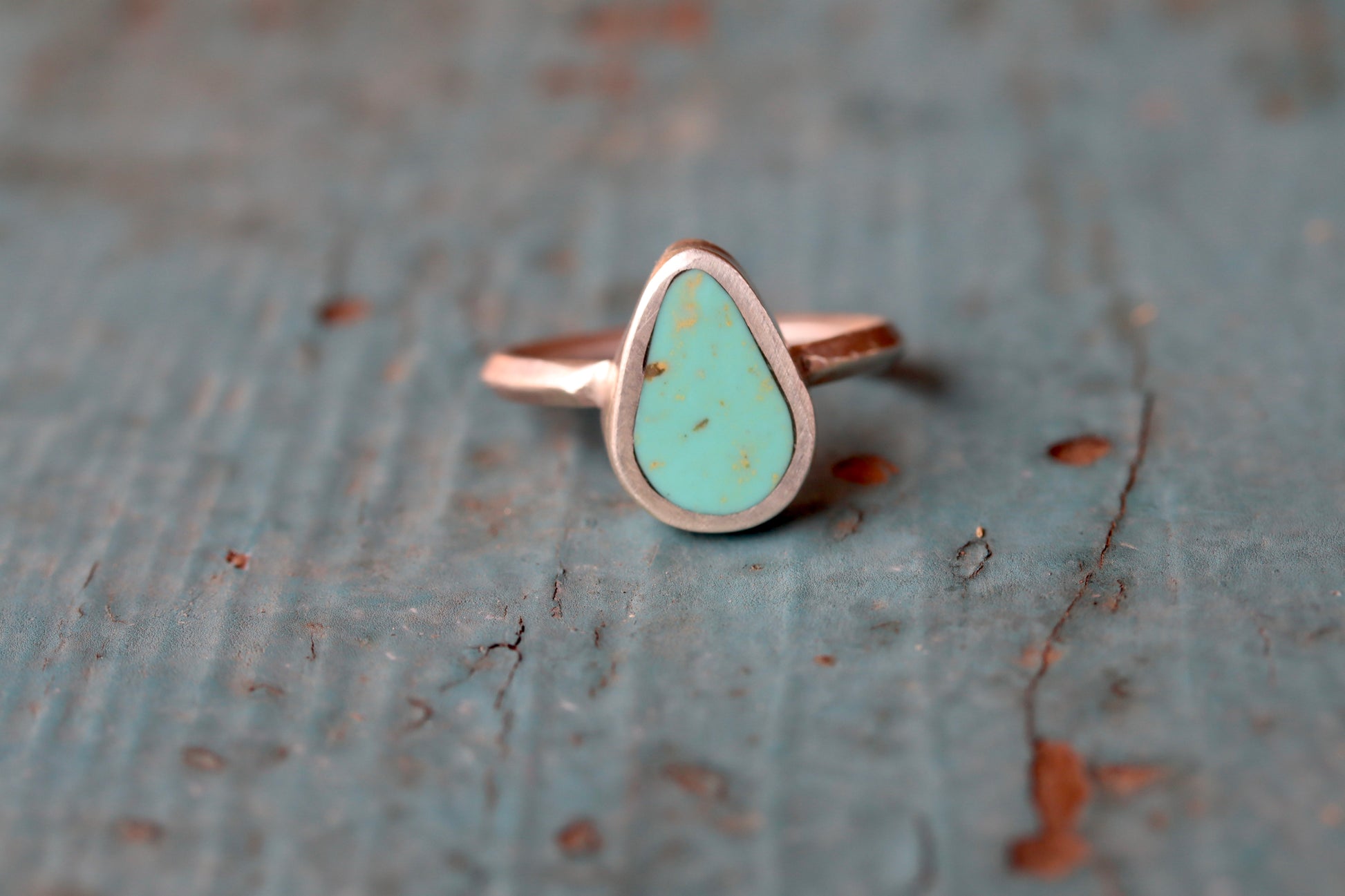 turquoise inlay ring colorful inlay teardrop ring